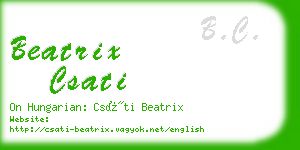 beatrix csati business card